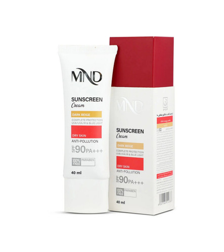 کرم ضد آفتاب ام ان دی SPF 90 بژ تیره مناسب پوست خشک