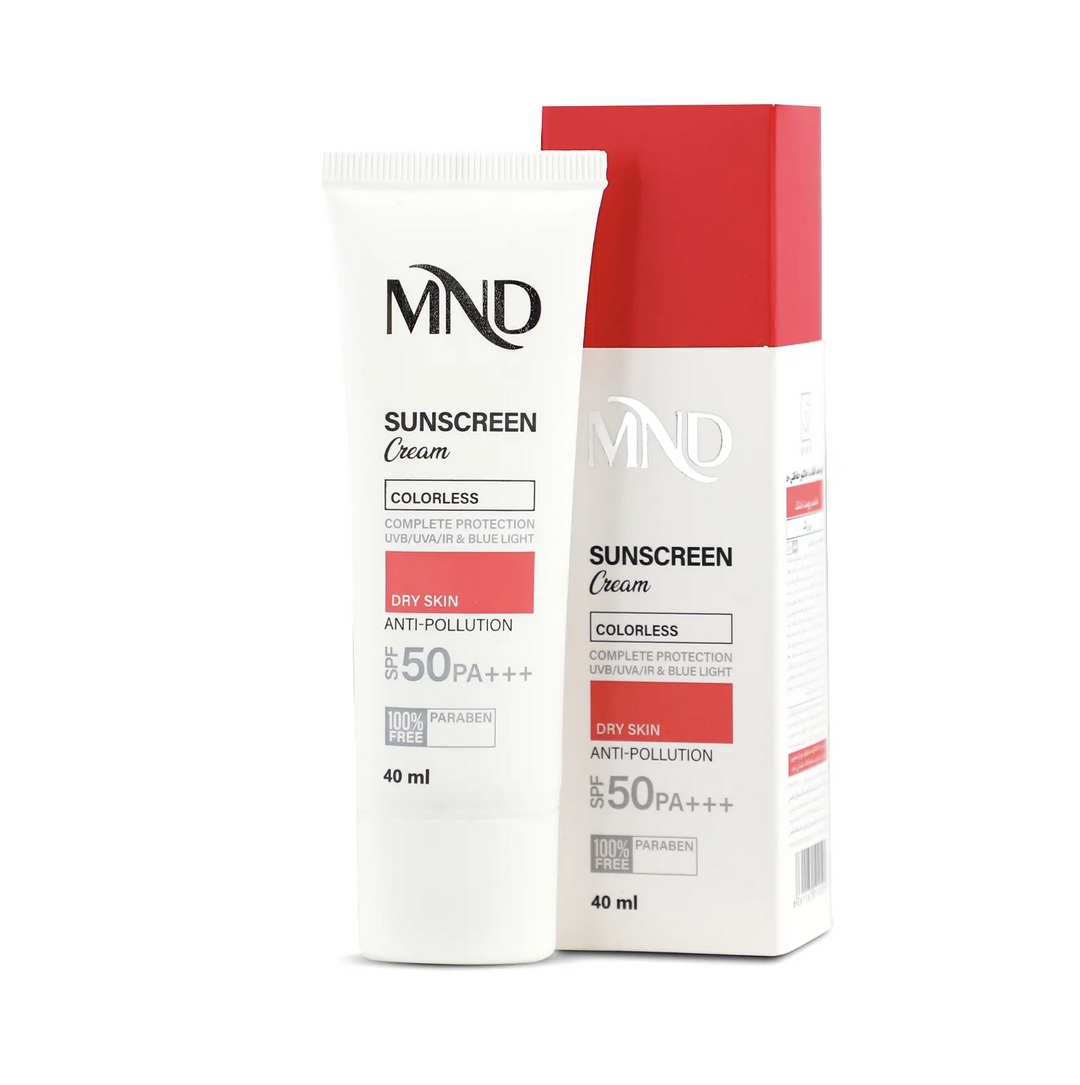 کرم ضد آفتاب ام ان دی SPF 50 مناسب پوست خشک
