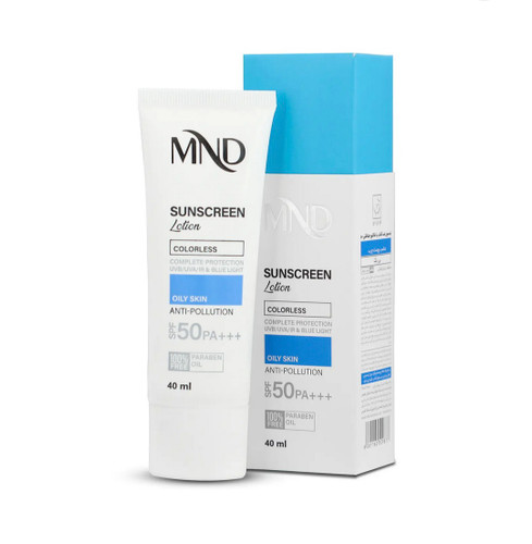 لوسیون ضد آفتاب ام ان دی SPF 50 مناسب پوست چرب