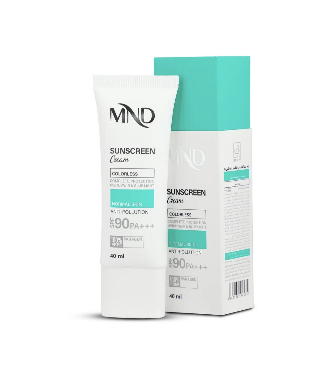 کرم ضد آفتاب ام ان دی SPF 90 بی رنگ مناسب پوست معمولی