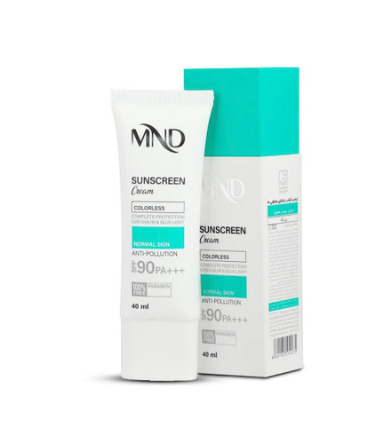 کرم ضد آفتاب ام ان دی SPF 90 بی رنگ مناسب پوست معمولی